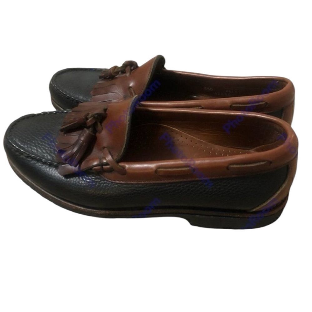 Men’s Allen Edmonds Brown & Black Slip on Casual Loafers Shoes Size 8.5D
